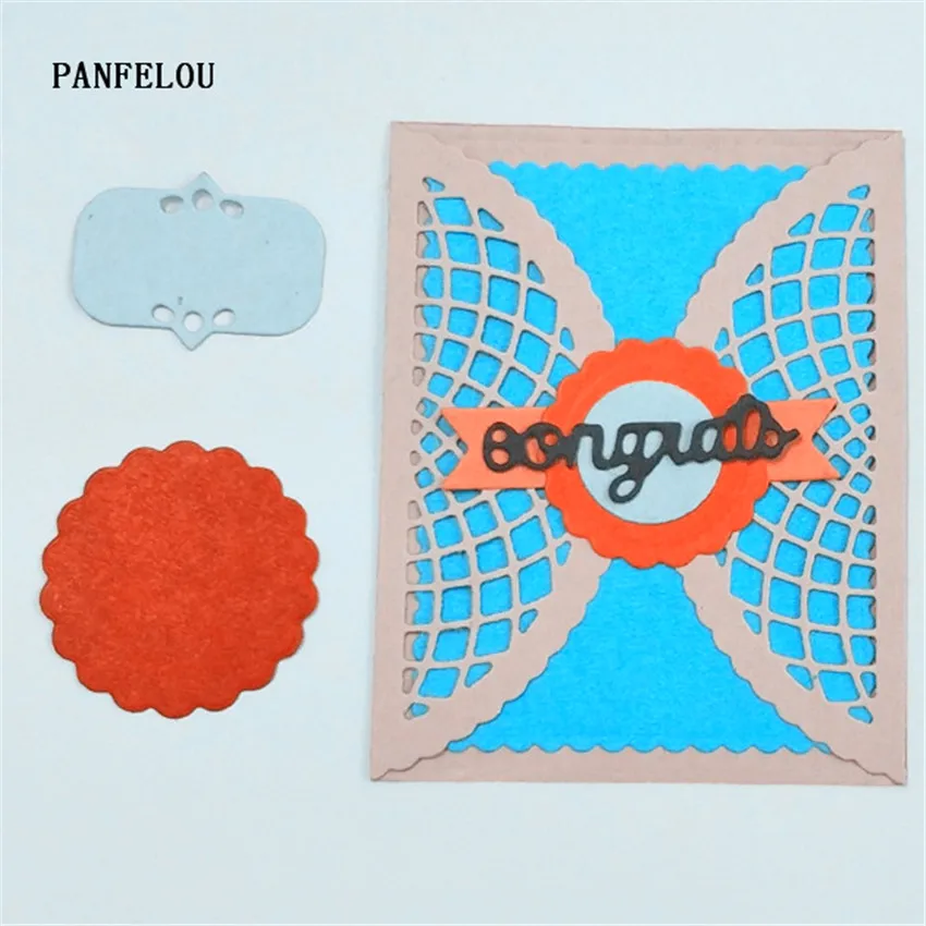 

PANFELOU Metal craft Circular invitation paper die cutting dies for Scrapbooking/DIY Christmas wedding Halloween cards