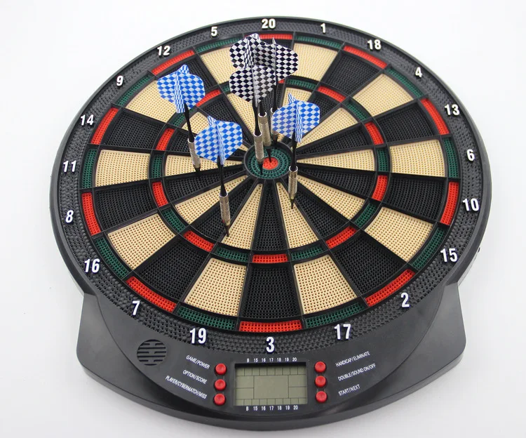 Новейшая горячая Распродажа 15 дюймов крытый ABS светодиодный Dartboard электронная Dartboard с 6 латунными Дартс Магнитная dartboard