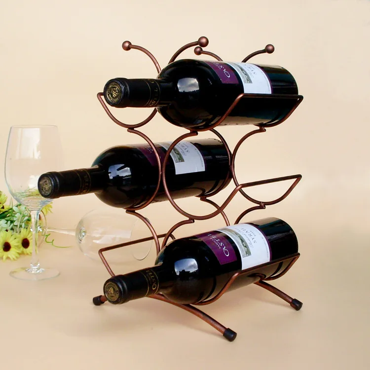 Винный шкаф украшения Европейский кованого держатель для вина шесть бутылок из творчески Декор для дома из железа, держатель для бутылки вина CL2