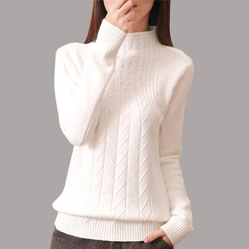 

Pearl Beaded Lantern Sleeve Loose Wool Sweaters Jumpers Vintage Gray Short Warm Women Sweaters and Pullovers High Quality AS25