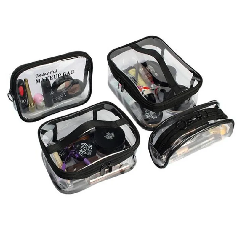 Women's Transparent PVC Cosmetic Bag Waterproof Makeup Case Organizer Storage Bag Packing Cubes Travel Wash Toiletry Pouch