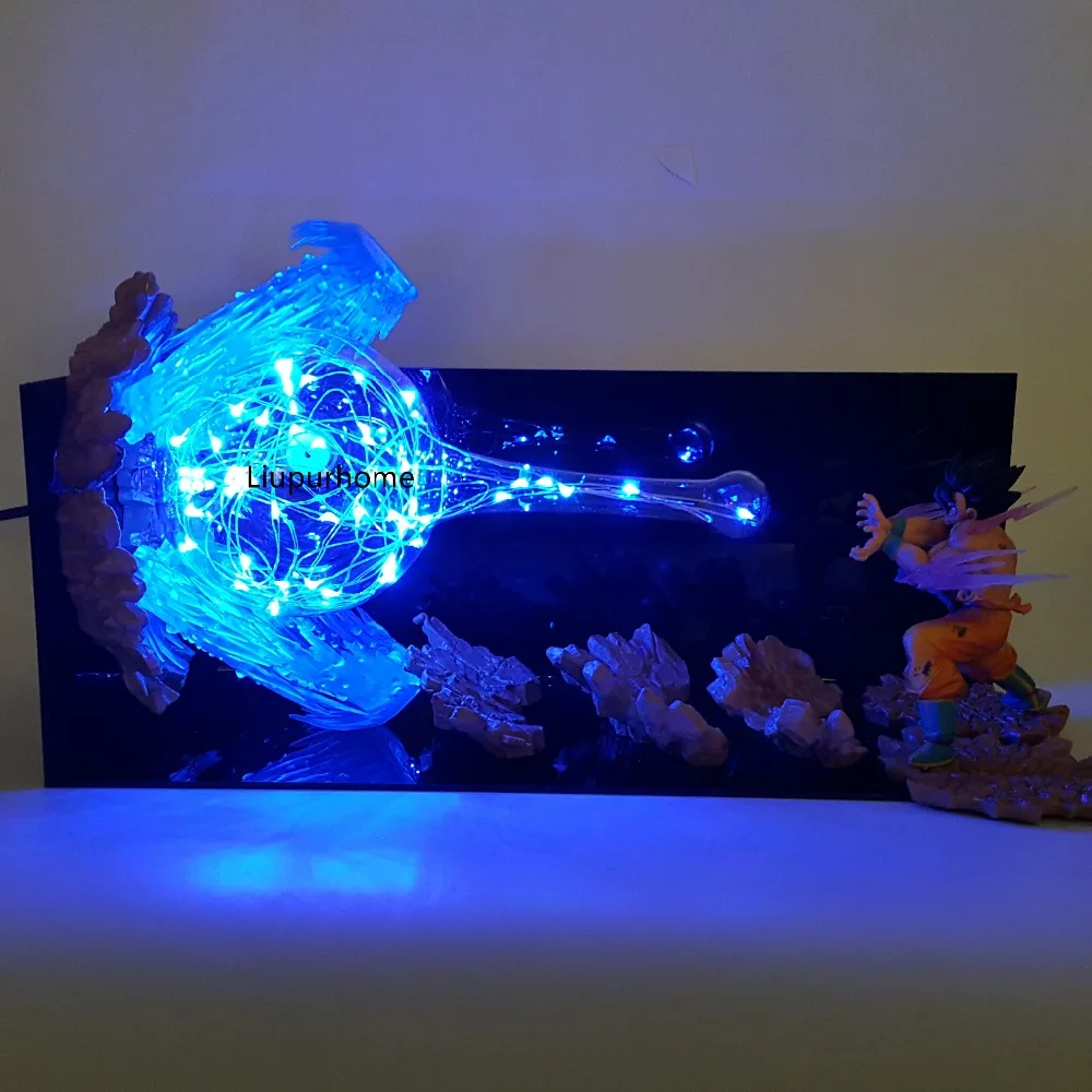 Dragon Ball лампа Сон Гоку Kamehameha светодиодный ночной Светильник s настольная лампа Dragon Ball Z Супер Saiyan DBZ Lampara Рождественский светодиодный светильник