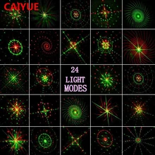 24 Renderings Laser Light Outdoor Waterproof IP65 RF Control Red Green christmas projector lamp Bar DJ party stage lights