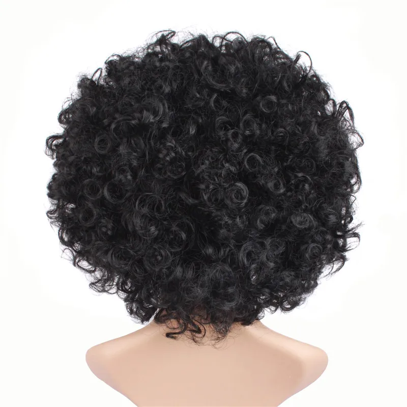 MapofBeauty короткие кудрявый афро парик термостойкие парики для Для женщин черный, красный натуральный высококачественный парик из Косплэй костюм парик вечерние синтетические волосы