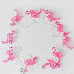 10 светодиодный Flamingo Fairy String Light на батарейках теплый белый свет