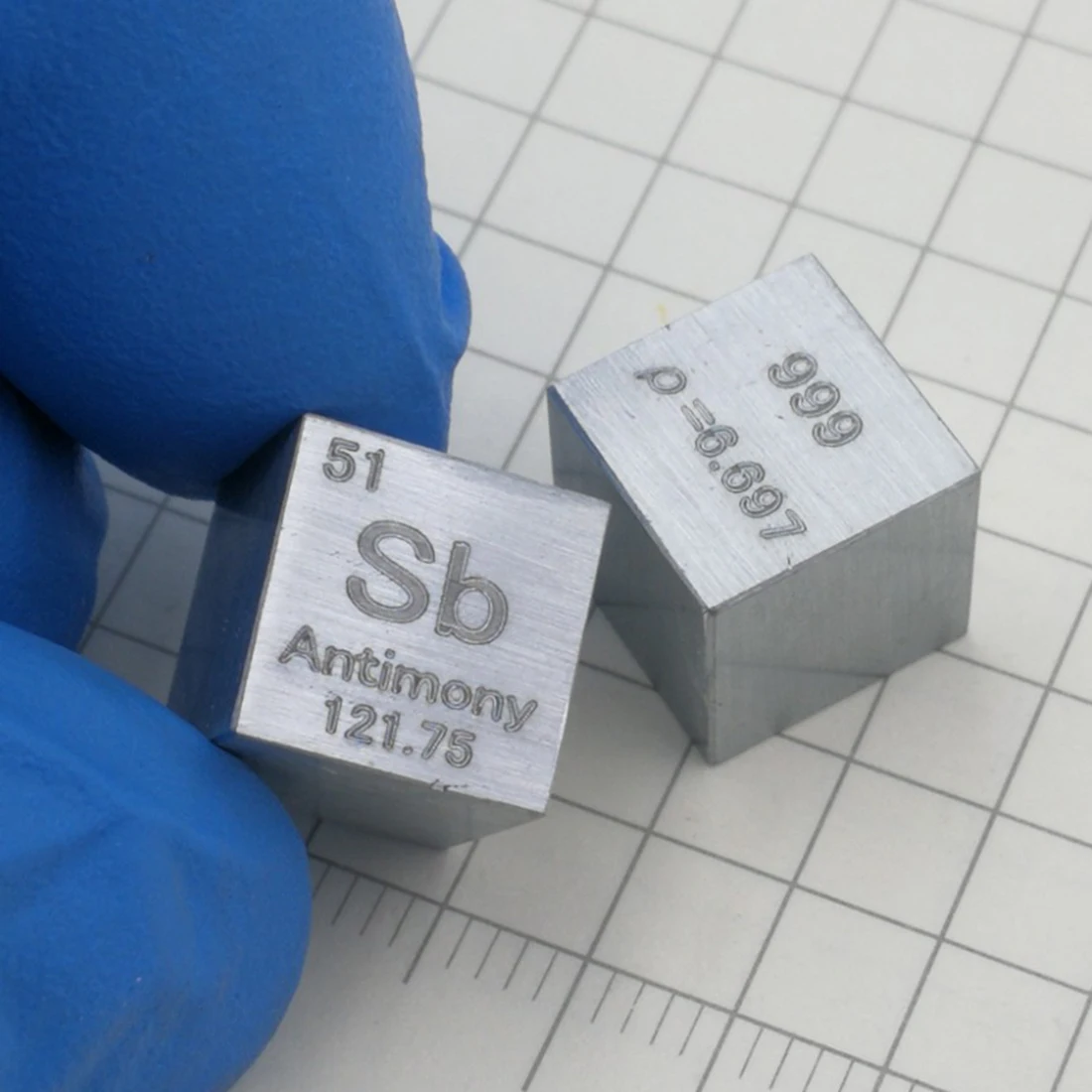  10mm (Sb≥99.9%) Wiredrawing Antimony Cube Periodic Table Of Elements Cube Hand Made Science Educati