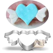 1 шт. угловая форма сердца Свадебная вечеринка резак для печенья Patisserie gateau бисквит металлическая Форма для капкейков конфеты кондитерский инструмент для выпечки