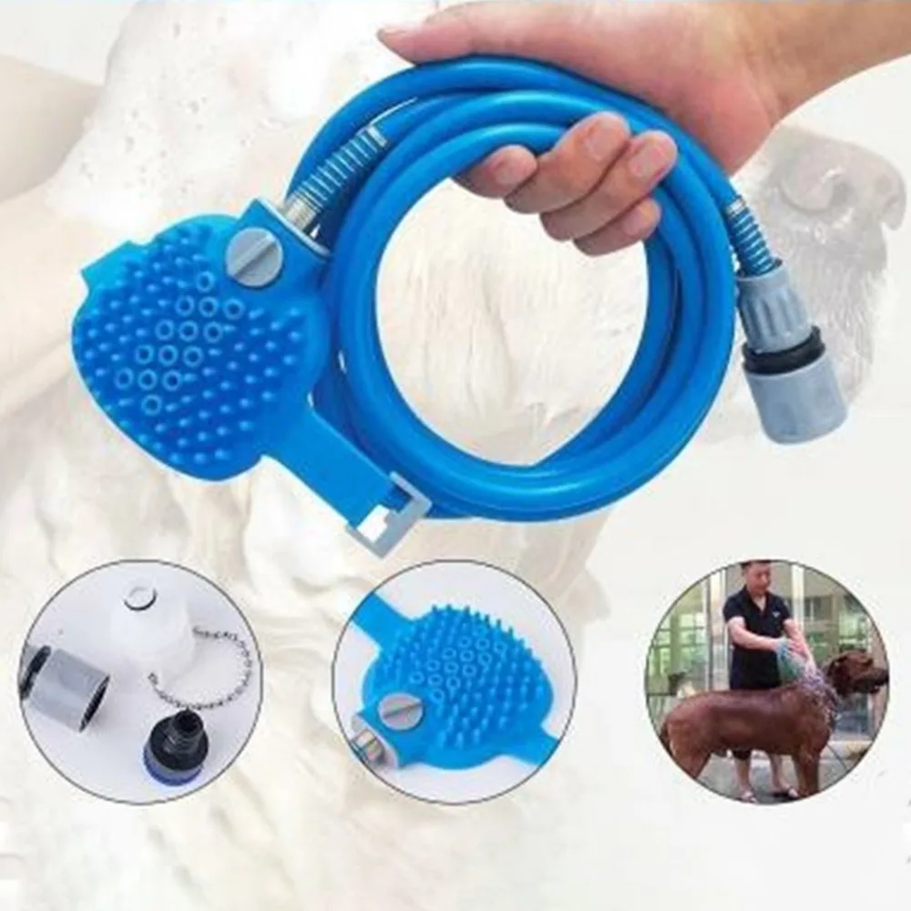 Multifunctional Dog Shower Cleaner Brush Pet Comb Massage Bathroom