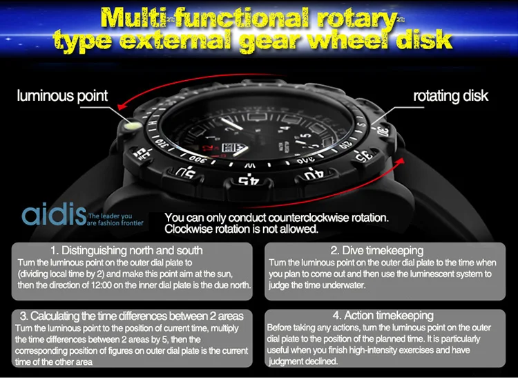 Aidis мужские спортивные часы, брендовые, повседневные, классные, военные, водонепроницаемые, уличные, светящиеся, кварцевые часы для мужчин, студенческие часы, relogio masculino