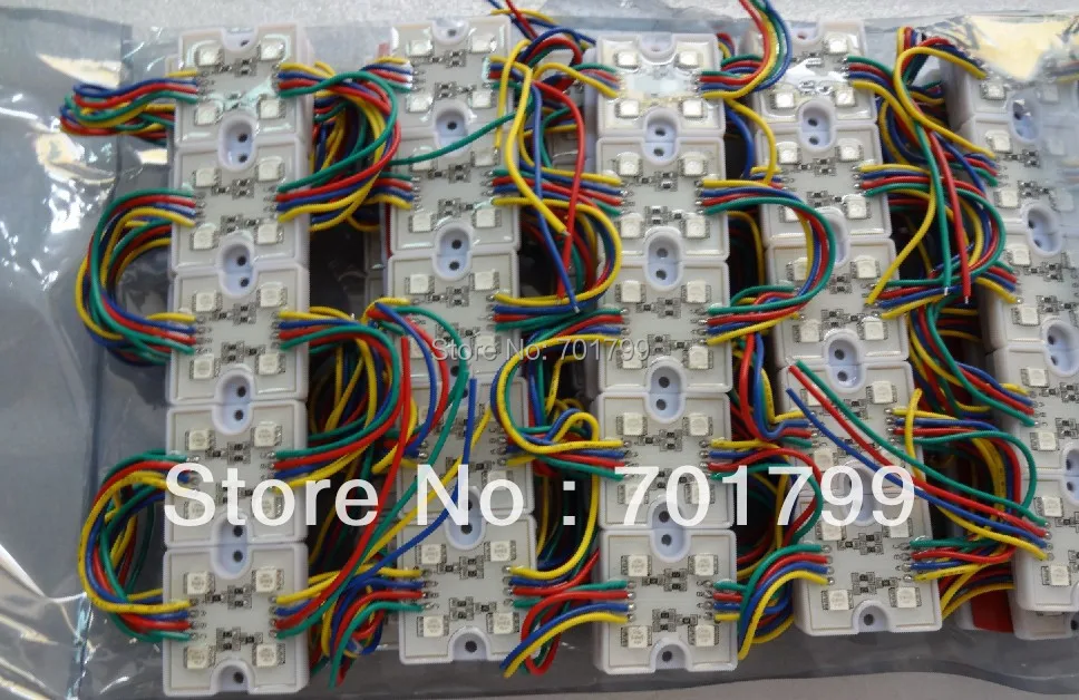 Акция! 20 шт./стенд 5050 SMD светодиодный модуль RGB вход 12 В постоянного тока с