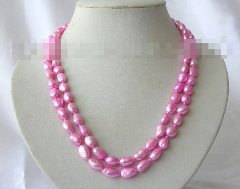 

0706 2rows baroque freshwater cultured pearl necklace