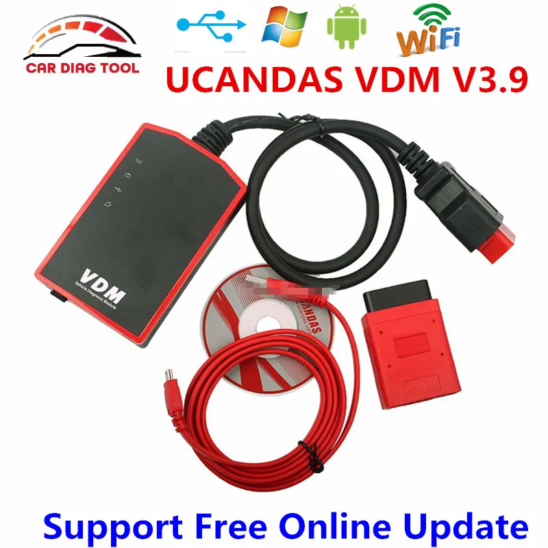 2018 Professional автомобильной сканер VDM UCANDAS V3.9 Wi Fi Full Системы Ucandas ВДМ диагностический