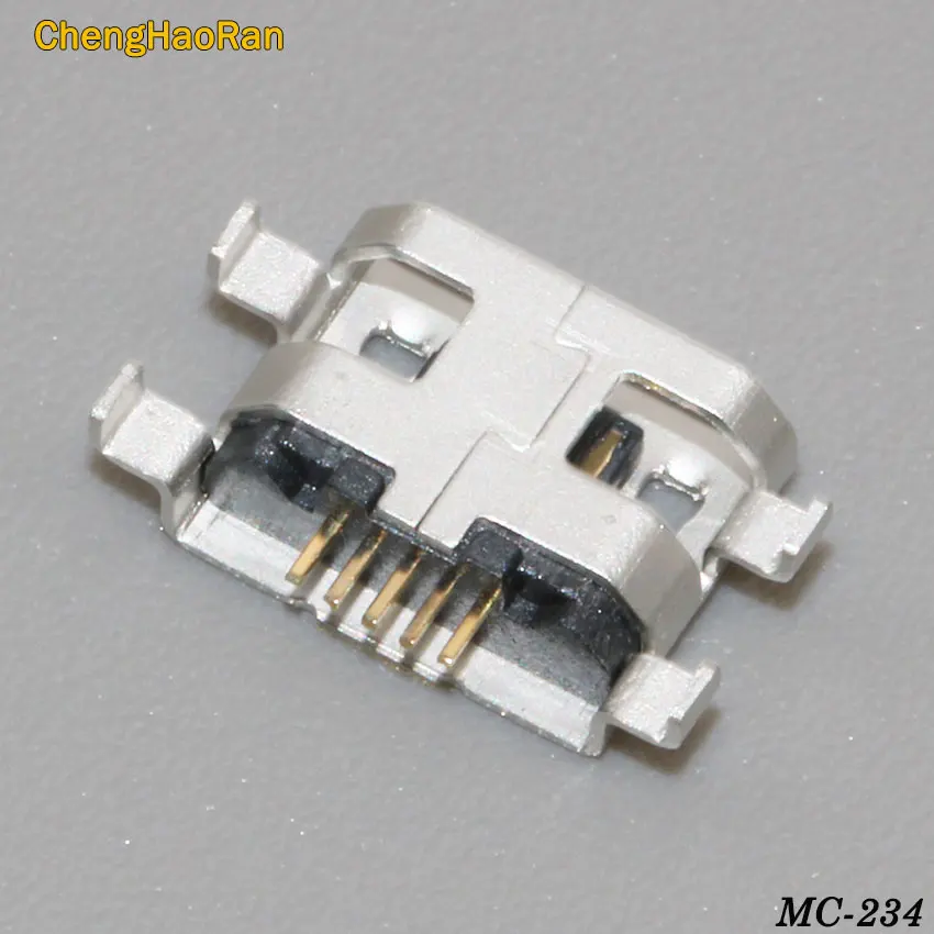 ChengHaoRan 10 шт. Micro USB 5pin B Тип гнездовой разъем плоский для розетки зарядки |