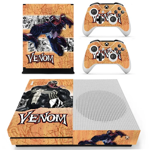 VENOM Vinly кожи стикеры наклейки для xbox One S консоли с двумя беспроводной контроллер кожи - Цвет: S-1691