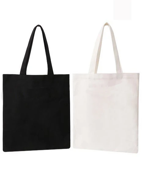 10 pieces/lot Wholesale Promotional Gifts Customized Logo Totes Bag White Eco Bags Solid Color ...