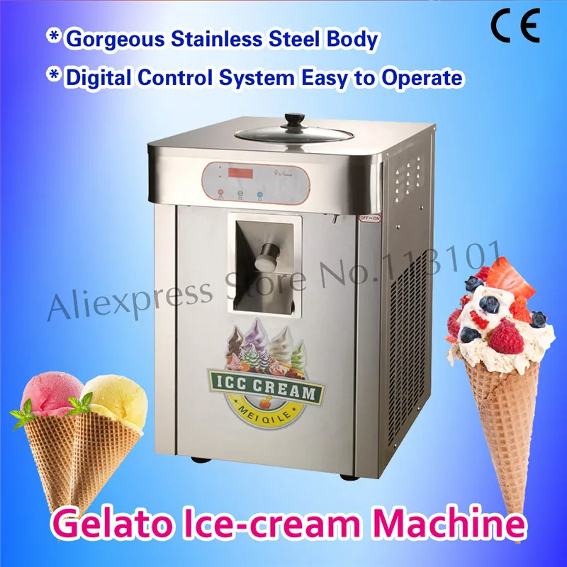 Gelato Maker Hard Ice Cream Machine Stainless Steel 1820 liters/H