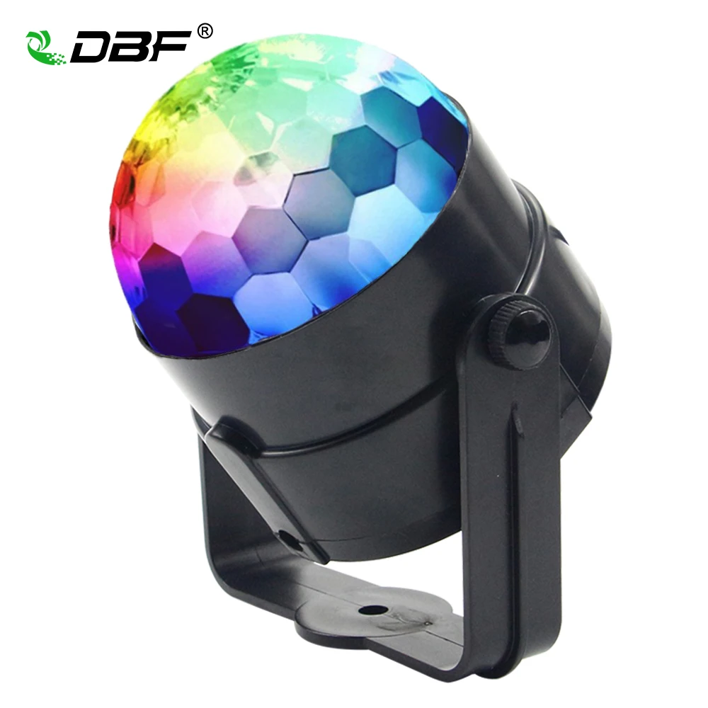 

[DBF]Mini RGB LED Crystal Magic Ball Stage 3W Voice Automatic Control Effect Lighting Party Disco Club DJ Bar Light Show Lumiere
