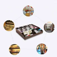 8 сетки увеличение высоты черный пластиковый Копилка для монет банкнот лоток Органайзер с 4 съемными зажимами