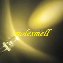 1000 шт/партия 5 мм теплый белый светодиодный ультра яркая лампа 5 мм светоизлучающий диод 5 мм Прозрачная Круглая Белая светодиодный