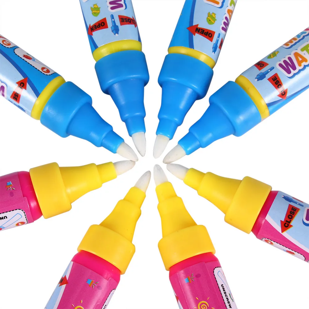 

8Pcs/Set Painting Pen Painting Mat Toy Water Drawing Pen Toy Kid Painting Writing Mat Pen Doodle Play Tool Toy for Children