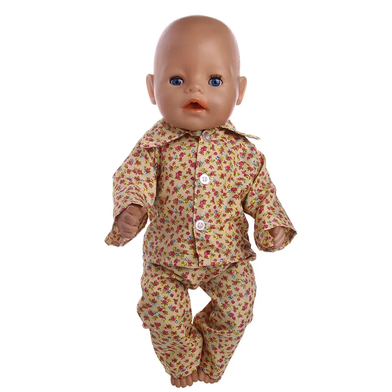 Кукольная одежда, 14 видов стилей, пижама, 18 дюймов, американская кукла и 43 см, кукла для новорожденных, для поколения, Игрушки для маленьких девочек - Цвет: B180