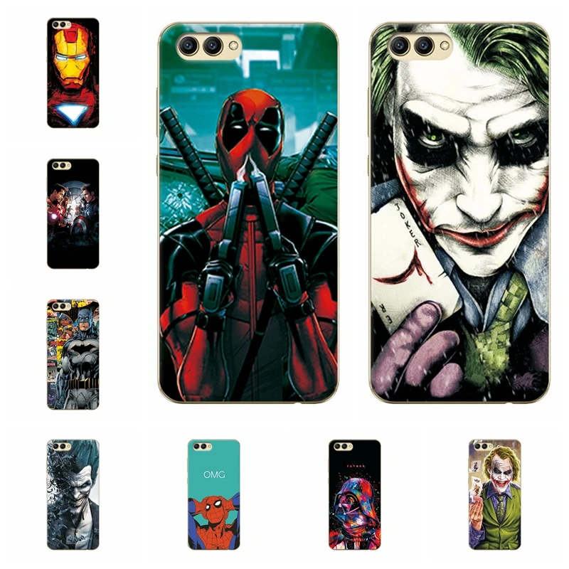 Очаровательный чехол для телефона Marvel Hero Captain America Huawei Honor V10 Человек-паук Железный