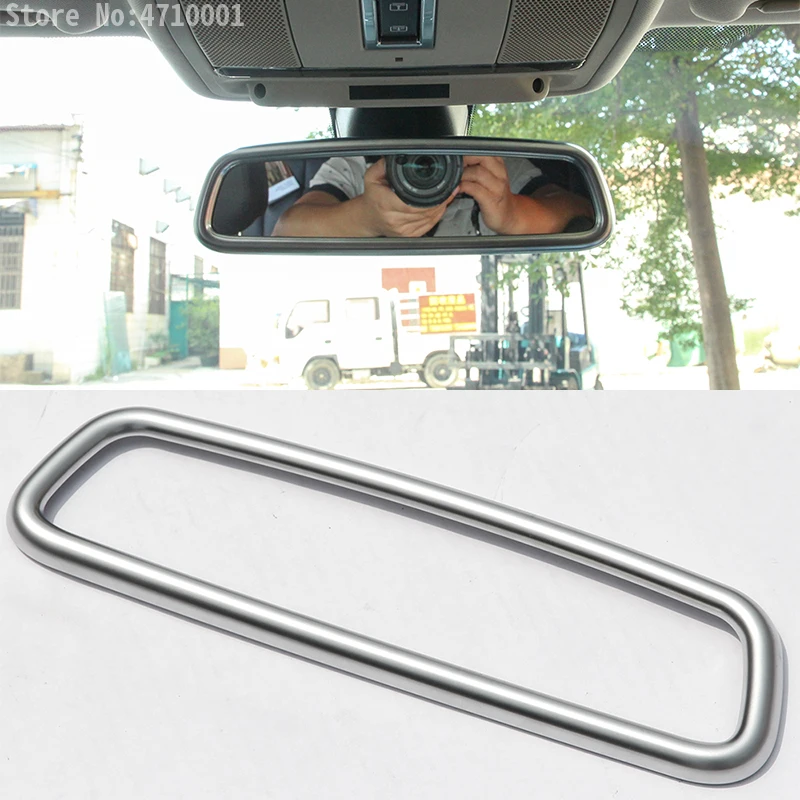 

ABS Chrome Car Interior Rear View Mirror Frame Trim For Land Rover Discovery 4 For Range Rover Sport For Range Rover Evoque