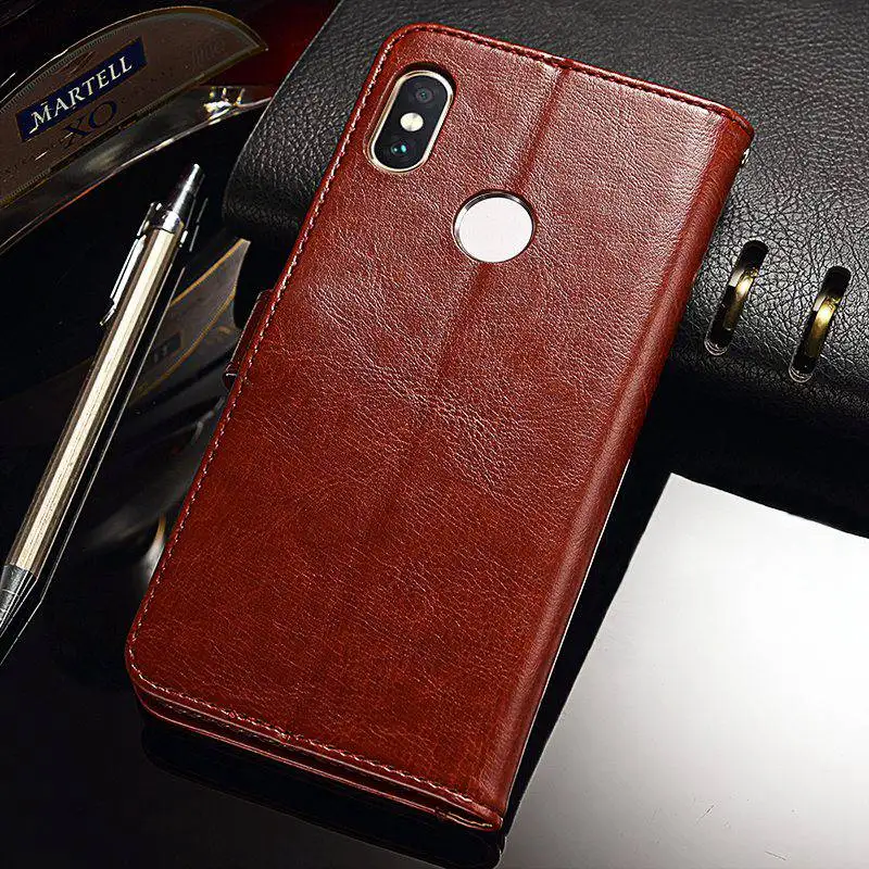 TOMKAS Wallet Leather Cases For Xiaomi 6X Case PU Retro Commerce Case With Card Pocket For Xiaomi A2 Back Cover Coque