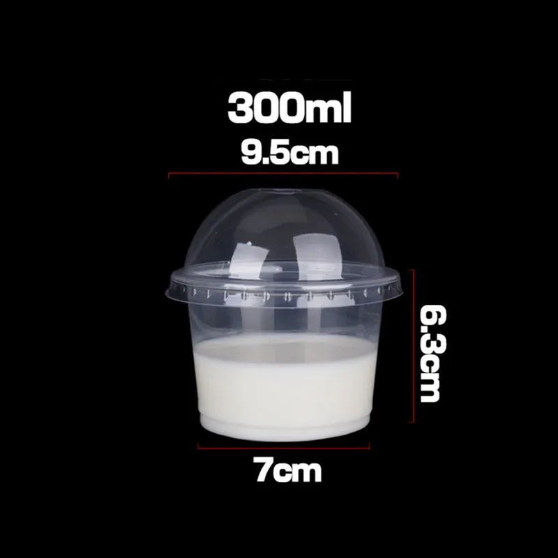 50 шт. высокое качество прозрачный одноразовый Лед Крем чашка 130 мл маленький Пудинг Желе Десерт йогурт суп пластиковые кружки с крышками - Цвет: cup and lid