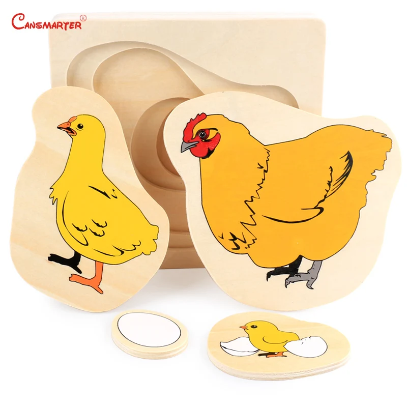 

Animals Puzzles Wood Educational Toys Montessori Plants Growth Baby Games Home Preschool Jigsaw Board Puzzle 1-3 Years BO060-30