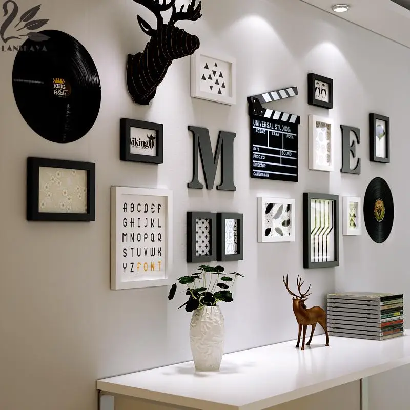 2018 Special Offer Picture Frame Moldura European Style Solid Wood Wall Combination Painting Multi-frame Wooden Diy | Дом и сад
