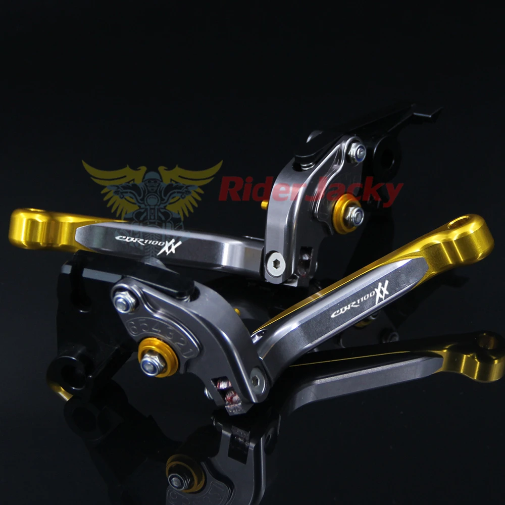 Логотип CBR1100XX золотой + титановый для Honda / BLACKBIRD 1997 2007 ЧПУ Складные Выдвижные