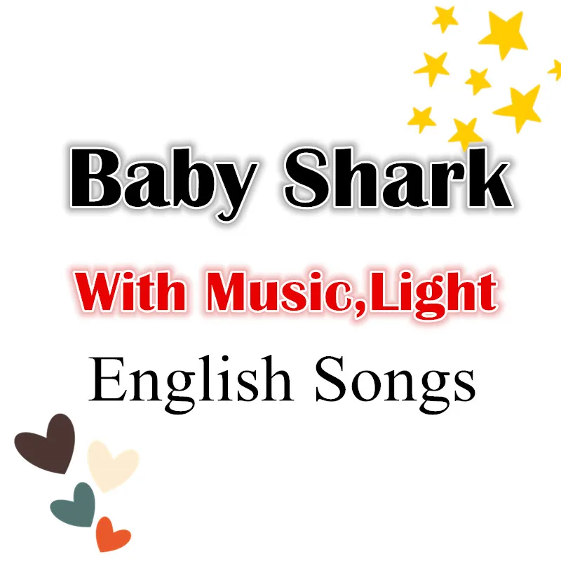 

Cute Baby Shark Cartoon Toys Animal Soft Plush Baby Toy Dolls Singing English Song Whole Song for 80 Seconds For Children Gift