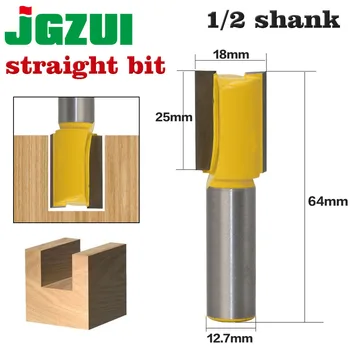 

1pc 1/2 Shank high quality Straight/Dado Router Bit - 18"W x 25mmH Straight end mill trimmer cleaning flush trim