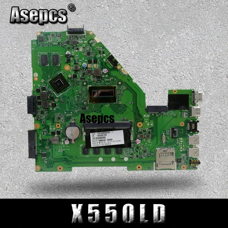 Asepcs X550LD материнская плата для ноутбука ASUS X550LD X550LC X550LN X550L тестовая материнская плата I7 cpu