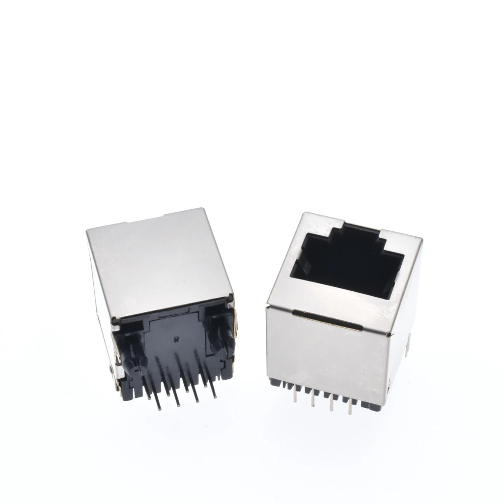 

100PCS/LOT Ethernet Jack RJ45 Shielded Network Socket Connector 8P8C 180 Degree 16mm