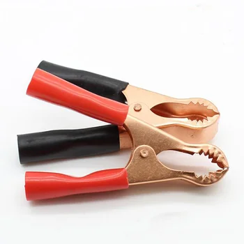 

50PCS 50A 0.4 Thick Copper Plated Alligator Clip 80MM Big Fish Clip Battery Clip Connector