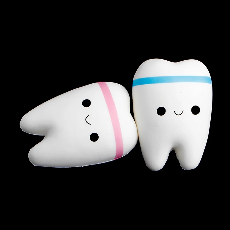 

Baby Like Cute Tooth Jumbo Squishy Slow Rising Squeeze Stress Hand Soft Toy Phone Pendant