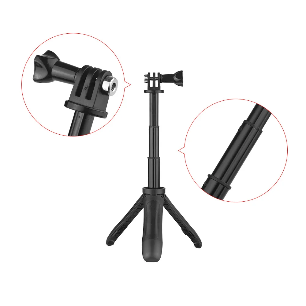 Mini Extension Selfie Stick Tripod Stand Hand Grip for GoPro Hero 3/5/4/3+3 for Yi Lite/4k/4k+ SJCAM/Andoer/AKASO