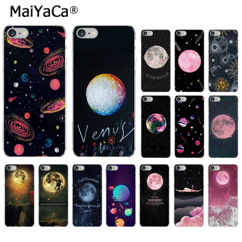

MaiYaCa Fashion Space Moon Stars Cover Style Soft Shell Phone Case for Apple iPhone 5 5S SE 6 6S Plus 7 8 X XS MAX XR Cover