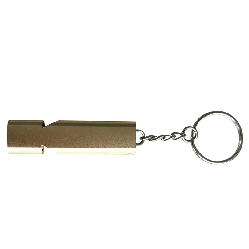 New Alloy Aluminum Emergency Survival Whistle Camping Tool Keychain Camping Hiking Outdoor Multi Tools #4S19 (1)