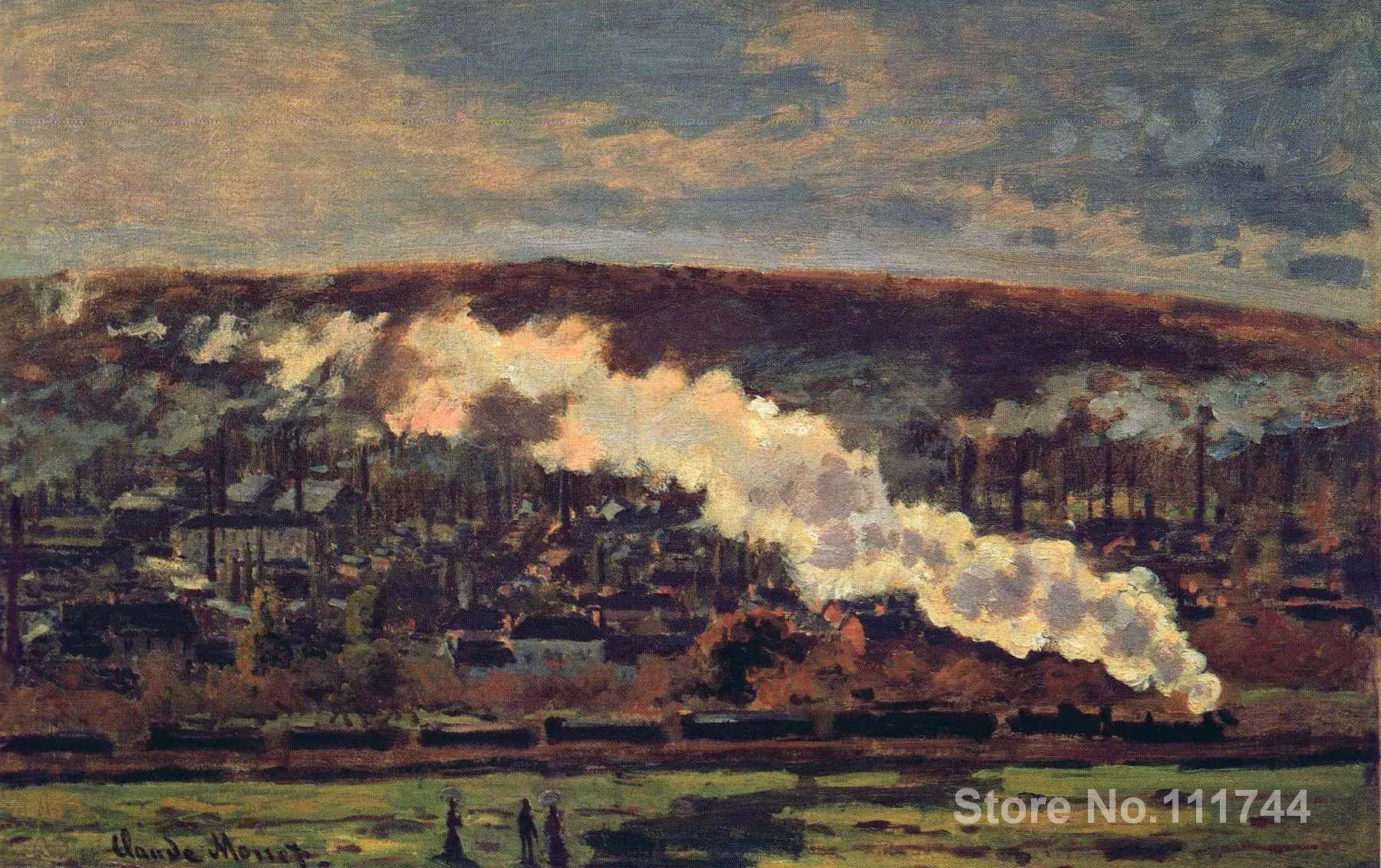 

artwork for home The Train Claude Monet artwork Hand painted High quality
