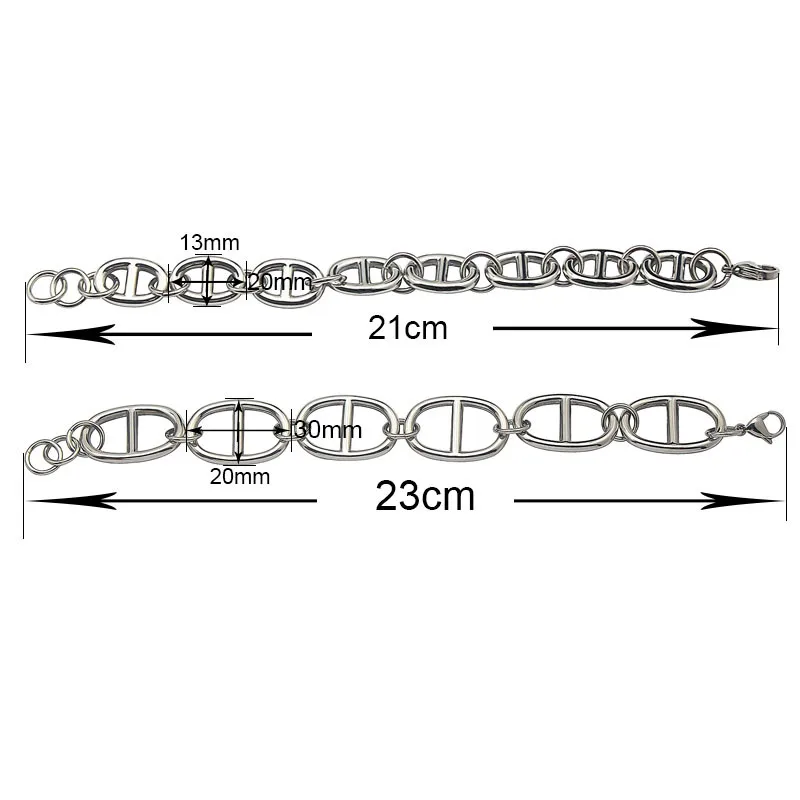 COUYA Jewelry Bracelets for Women Men of Bracelets 23CM Length Chain Charm Bangles Fashion Clothing Jewelry Wholesale B10018