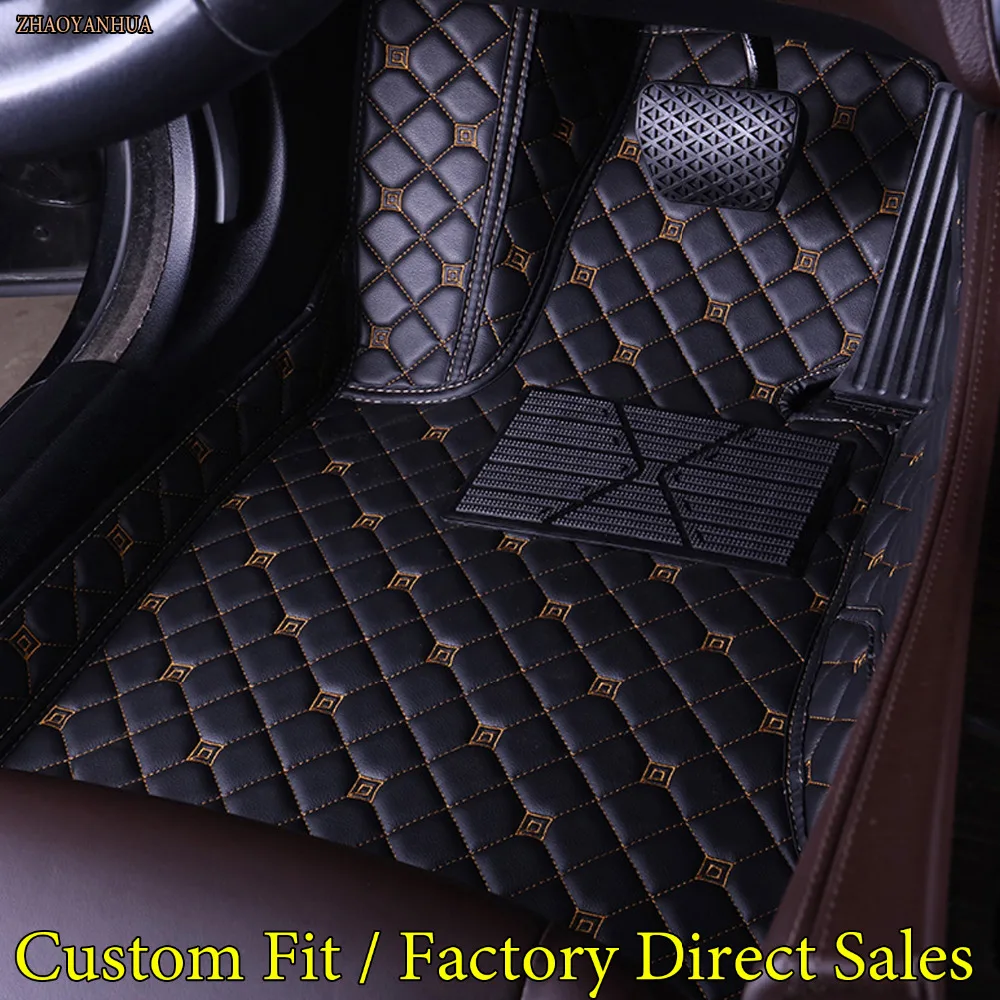 

ZHAOYANHUA car floor mats for Hyundai ix25 ix35 Tucson Santa Fe Elantra Sonata Solaris full cover case carpet rugs liners
