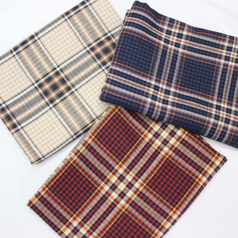 

Scottish Plaid Brushed Dress Fabric Check Poly-Cotton 50*145cm Fabric DIY Tissue Fabric for blouse skirt dress pajamas material