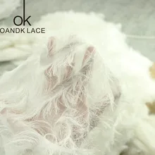 1 ярд вышитая кружевная отделка перо кружевная ткань вуаль ткань аксессуары DIY ремесла для свадебного платья бесплатно