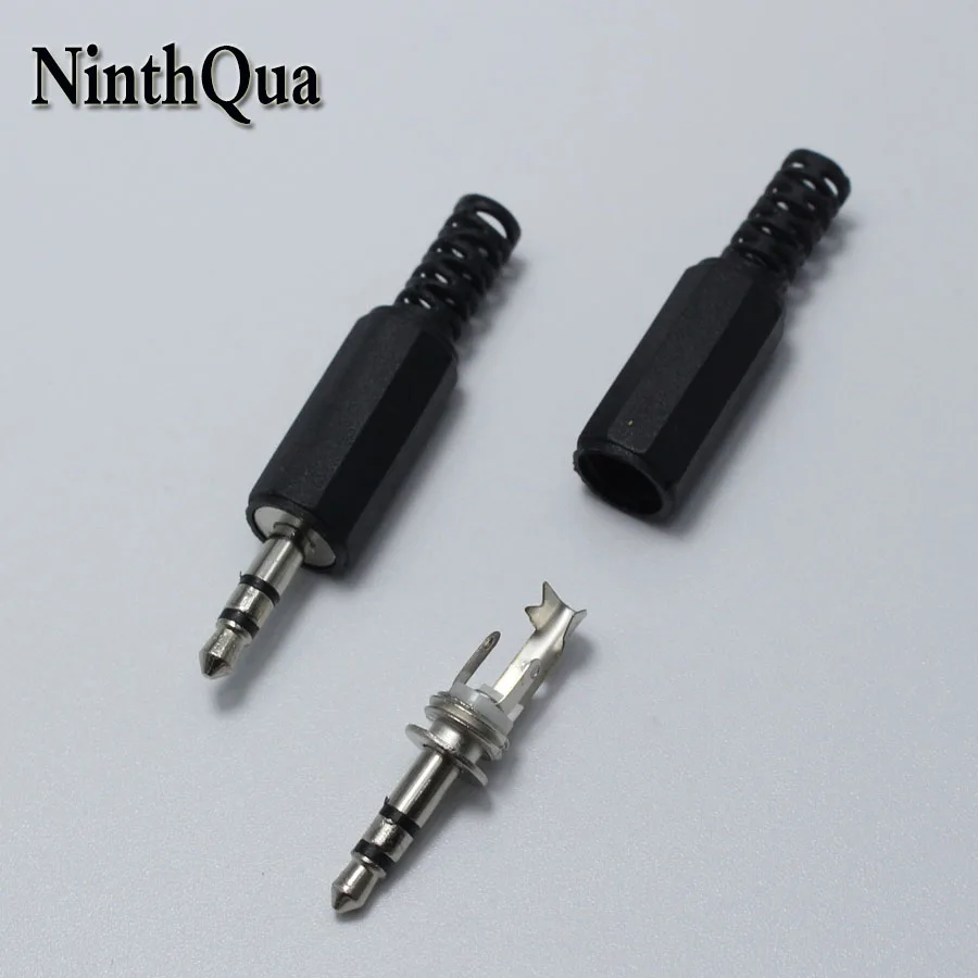 5 шт. 3 мм полюсный аудио двухканальный стерео штекер для гарнитуры телефона