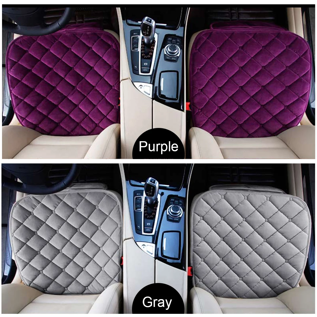 

Dewtreetali Winter Single Velvet Front Car Seat Cover Protector Driver Chair Pad Breathable Warm Seat Cushion Car Accessories