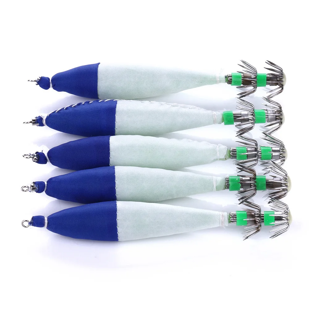 

Lu Ya bait 5pcs / bag Wood shrimp squid needle bionic bait 10.5cm luminous squid free shipping