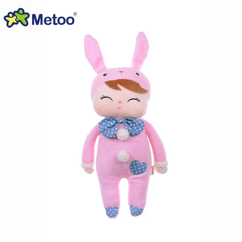Metoo Ретро Анжела каваи Мягкие плюшевые игрушки для детей Дети Девочки Мягкий Кролик куклы нежный компаньон подарок - Цвет: pink